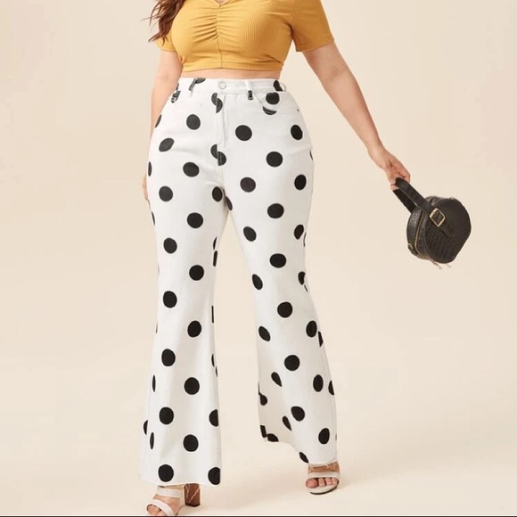 Black and white Polka dot Jeans - Picture 1 of 1